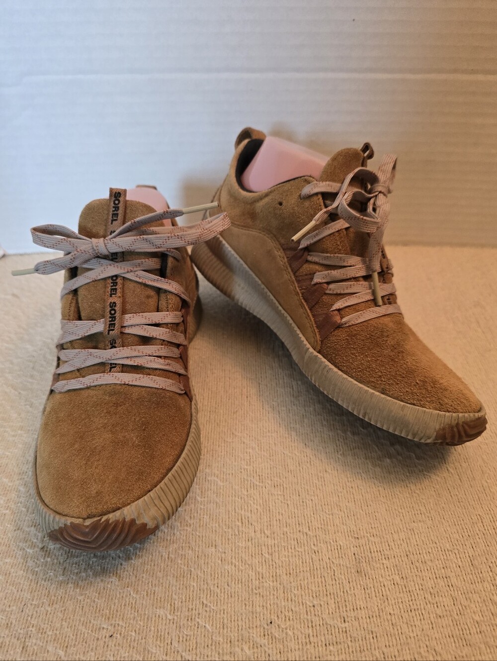 Sorel Out N About Plus Waterproof Sneaker in Elk and Ancient Fossil tan size 6.5
